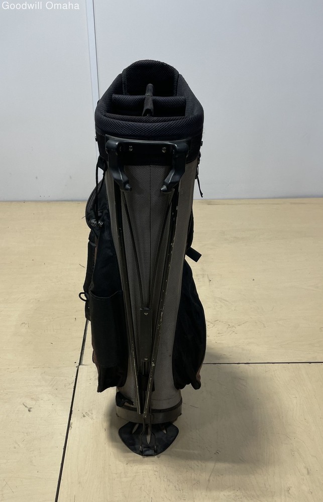 Knight 6-Way Divider Golf Stand Bag (Black/Red) W/ Back Strap