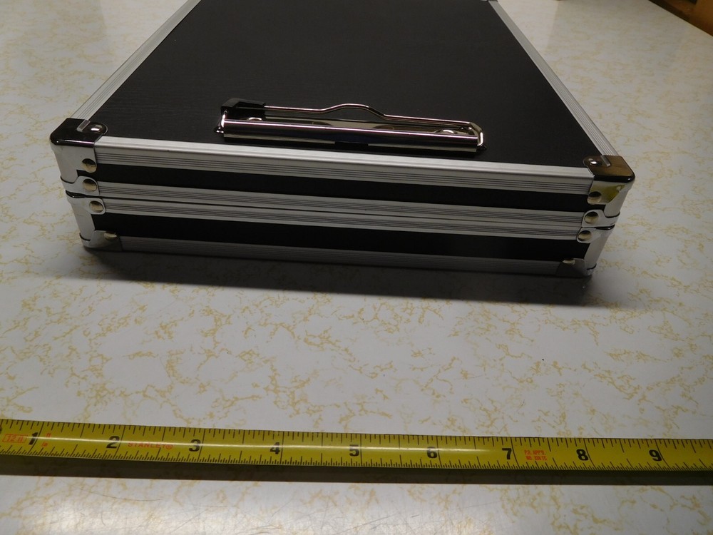 Vaultz Clipboard/Locking Case Black with Stainless Steel