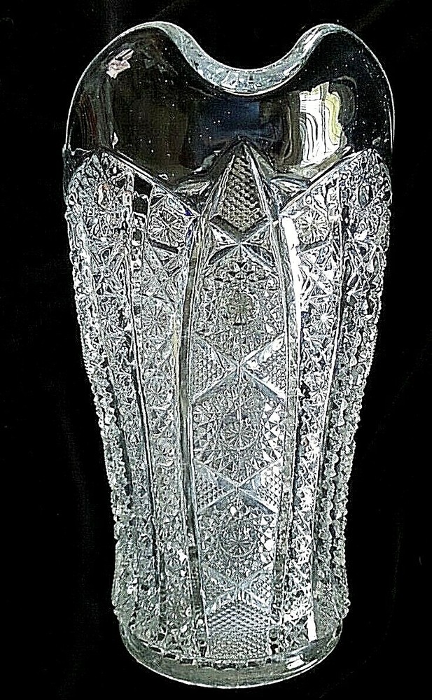 VINTAGE EAPG WATER PITCHER WITH APPLIED HANDLE 8''H