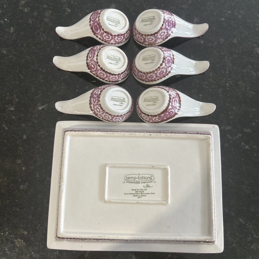 Temp-tations Ovenware 7 Pieces Tasting Spoon Set ODM-safe