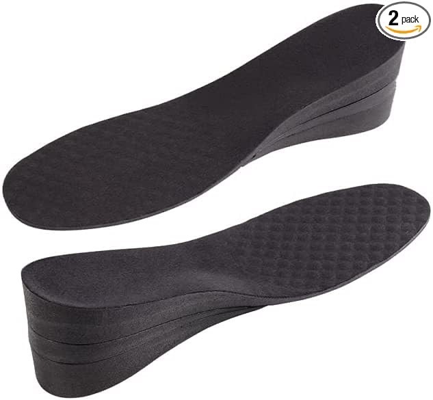 Mens Height Increase Insoles with Solid Foam & Interlocking 2.75" added height.