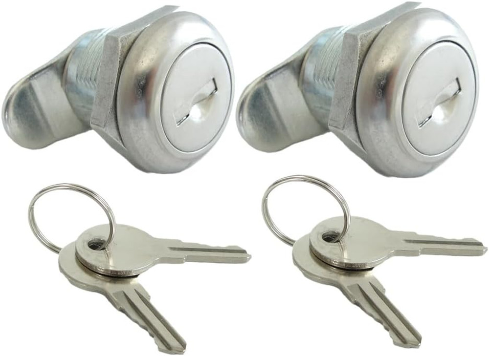 Truck Tool Box Lock Replacement Set with Keys - 5/8" Latch Cylinder, 2 Pack