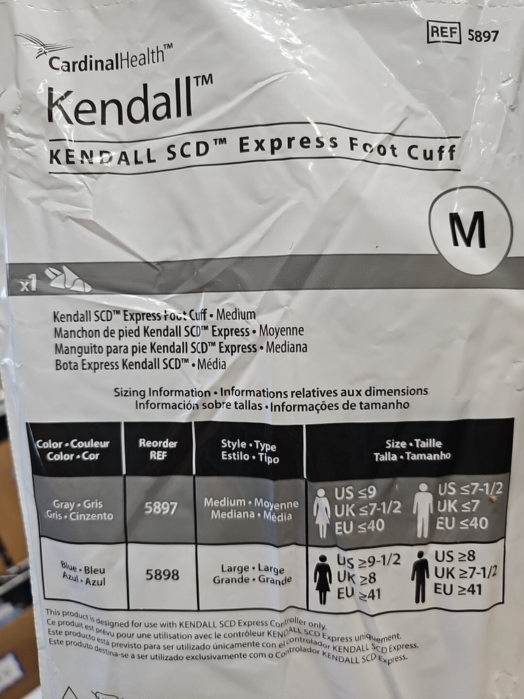 Kendall SCD5897 Foot Cuff Medium 01-10-2029