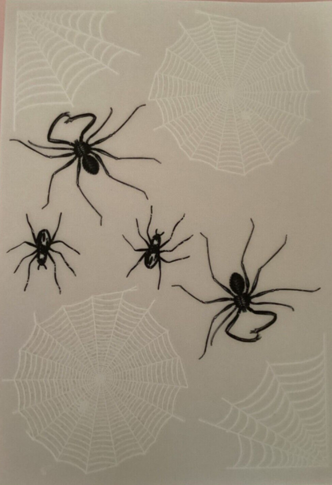 Anna Griffin Spiders Webs Rub On Transfer Art