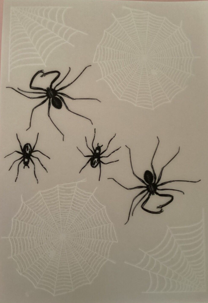 Anna Griffin Spiders Webs Rub On Transfer Art