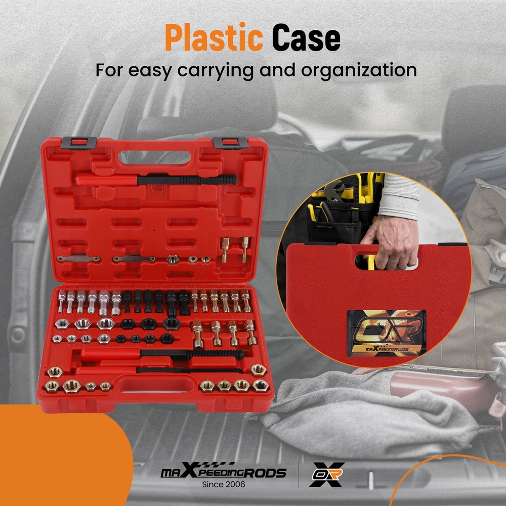56pcs Thread Restorer Kit Rethread Repair Tool Unc Unf & Metricthread Chaser New