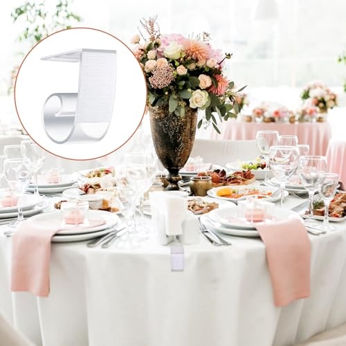 10 Pcs Table Skirt Clips: Clear Plastic Oval Tablecloth Holders for