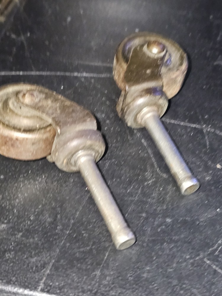 VTG 4 Antique Caster Wheels Steel