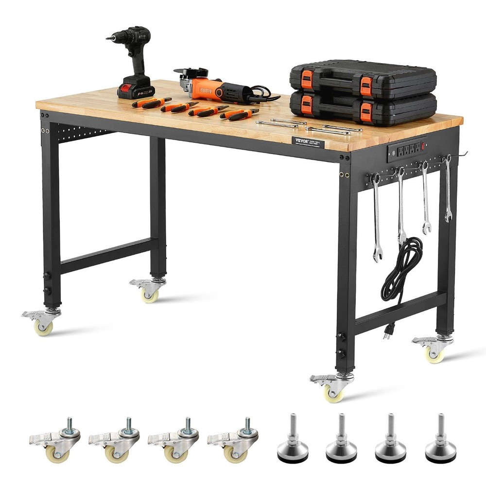48in Ergonomic Workbench 2000lb Support Locking Casters Included
