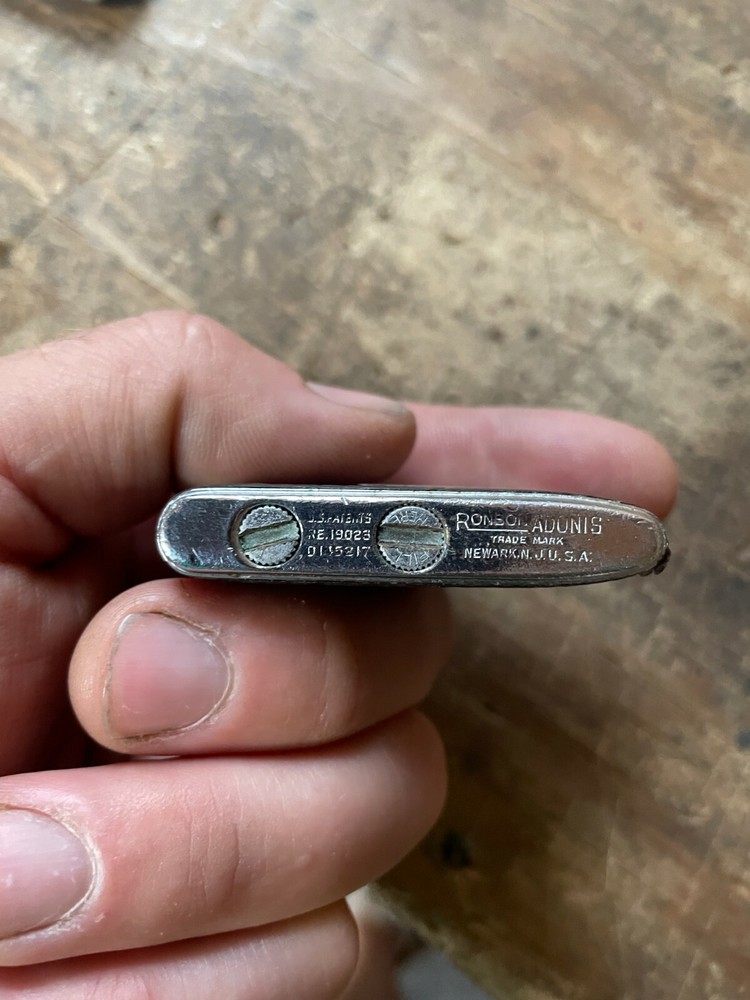 Cool Vintage Ronson Retro Personal Personalized Pocket Cigarette Lighter 1950s