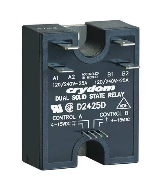 2 PACK OF Crydom D2425D DUAL Solid State Relay 120/240V 25A