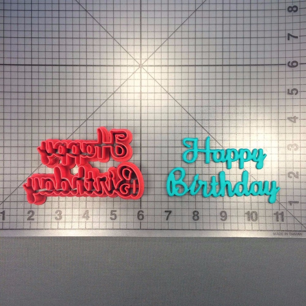 Happy Birthday Cursive 266-B524 Cookie Cutter