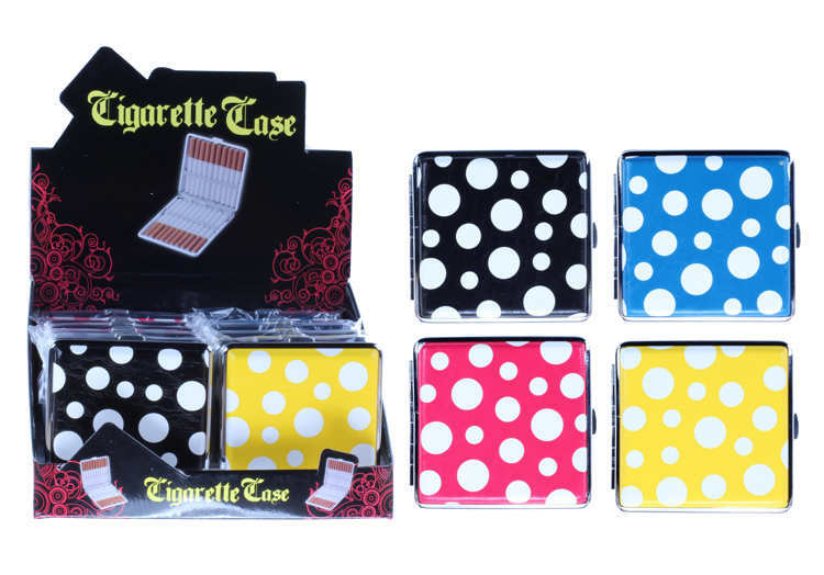 King Size Square Leather Printed Cigarette Case Double Sided