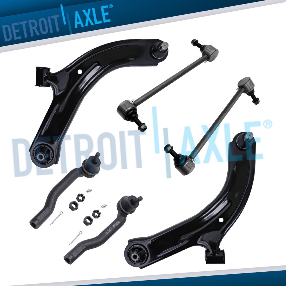 Front Lower Control Arm Sway Bar Outer Tierod for 2007 - 2012 Nissan Versa Cube