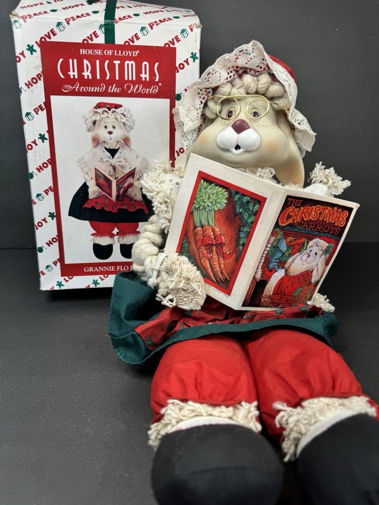 Granny Flo Bunny Vintage Christmas Decor