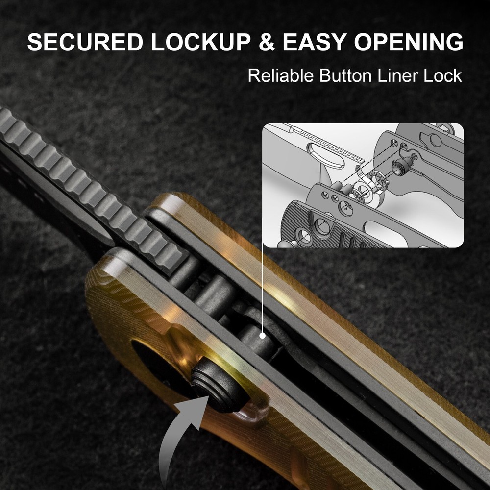 Kizer Parakeet EDC Folding Knife Drop Point Nitro-V Blade PEI Handle V2706A1