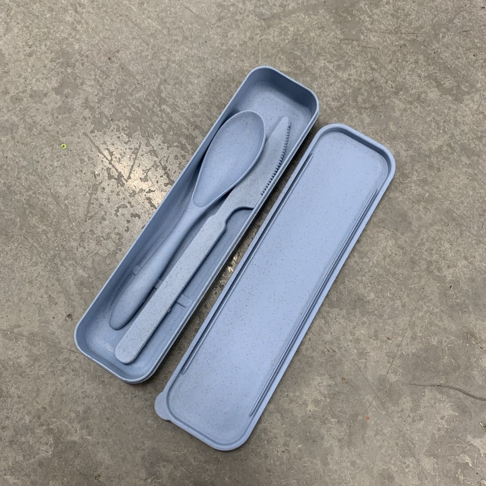 4 Sets *Missing Fork* portable utensils travel camping cutlery set