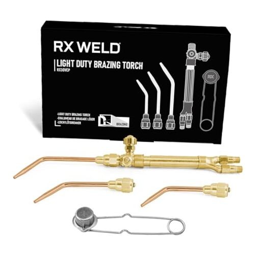 Ligth Duty Welding/Brazing Torch Kit, Handle Compatible with V-Series "J" +3