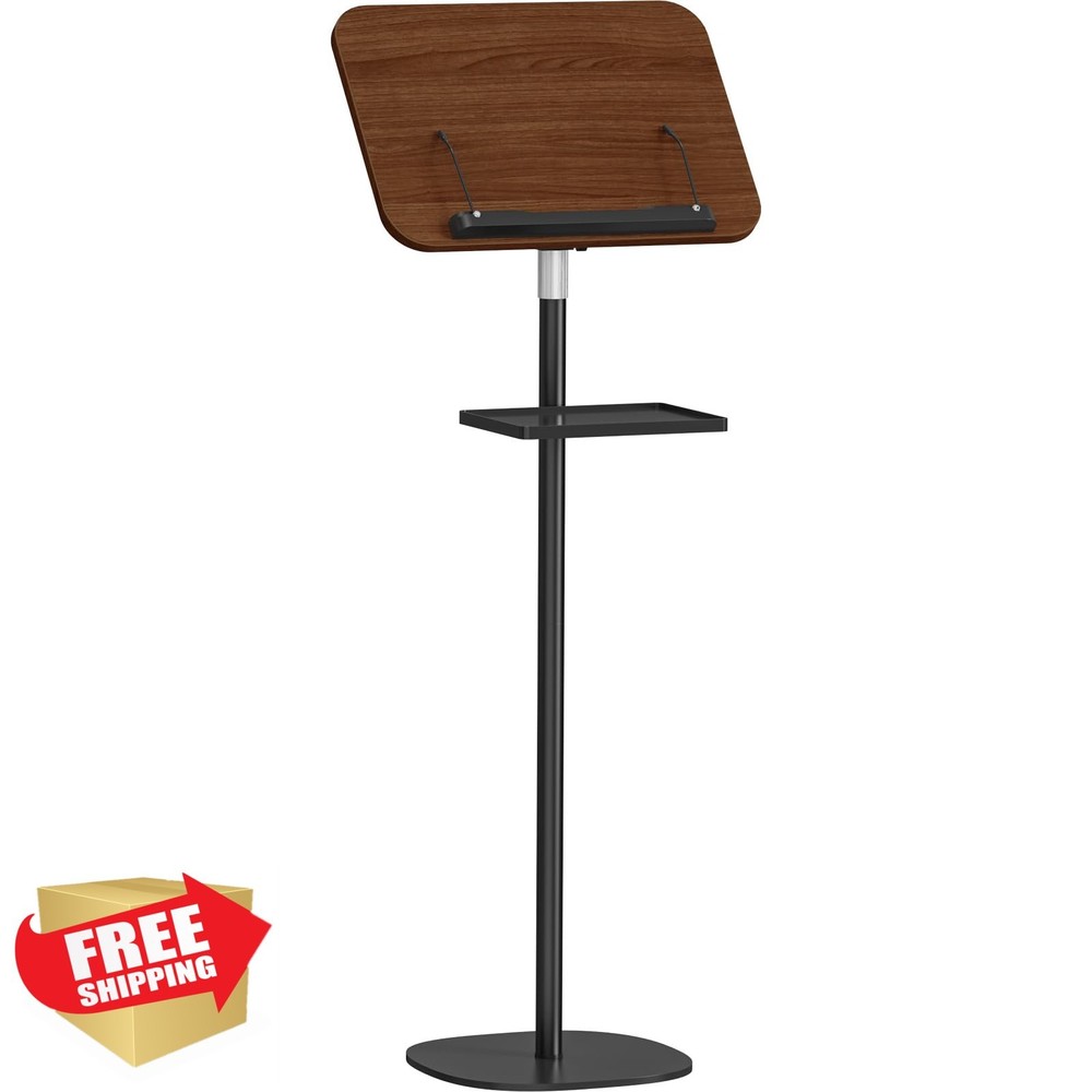 Snughome Mobile Lectern Podium Stand Height Adjustable Floor Standing