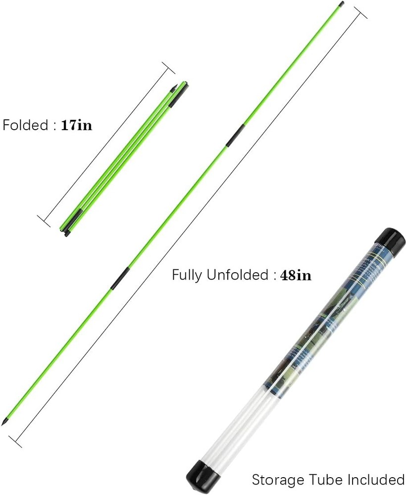 Rhino Valley Golf Alignment Sticks - Collapsible Golf Practice Rods for Aiming,