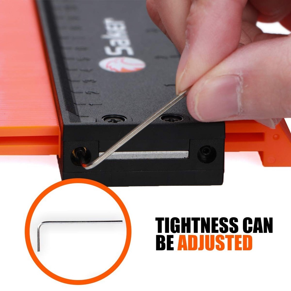 Contour Gauge Duplication-Adjustable Lock-Precisely Copy Irregular Shape-Irre...