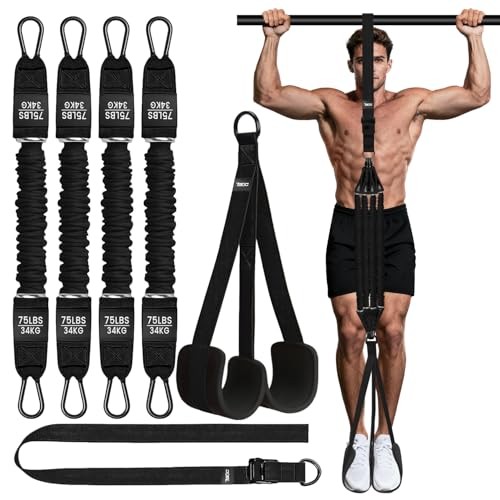 Pull Up Assistance Bands - Adjustable Heavy Duty Resistance Band for Pull Black