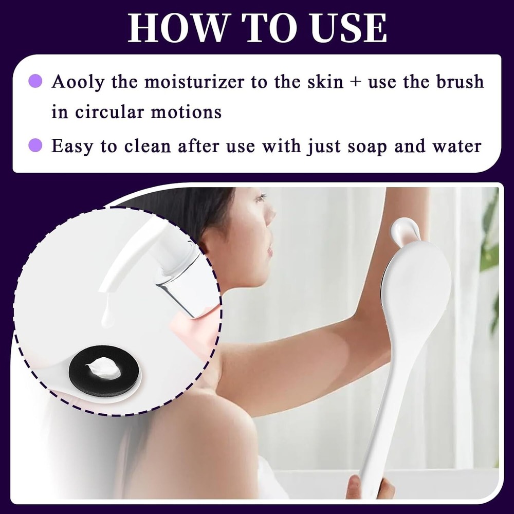 Self Tanner with Long Handle for Body, Back Applicator for Cont...