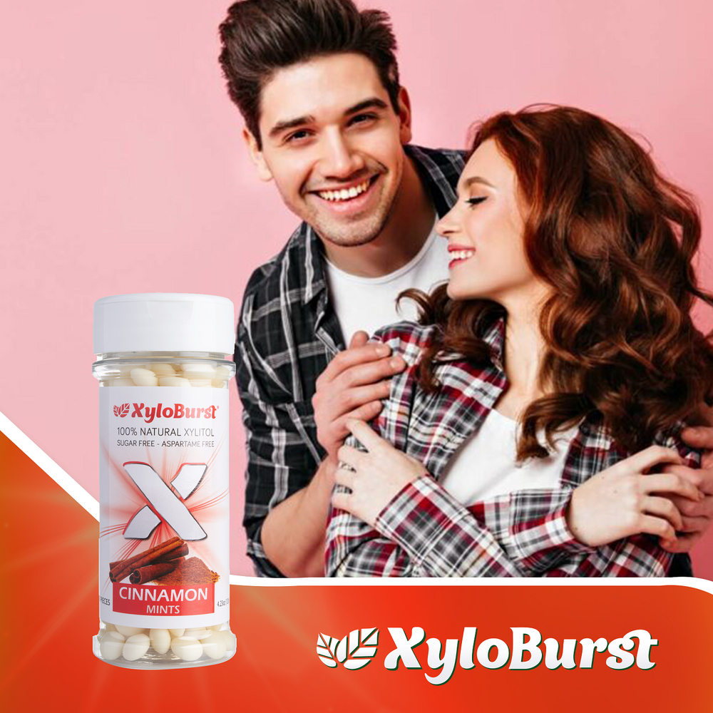 Xyloburst Xylitol Cinnamon Mints 200 Count Jar