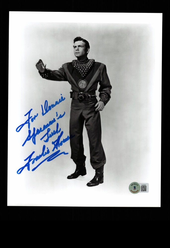 FRANKIE THOMAS SIGNED 8X10 PHOTO BECKETT AUTHENTICATED COA SPACE CADET