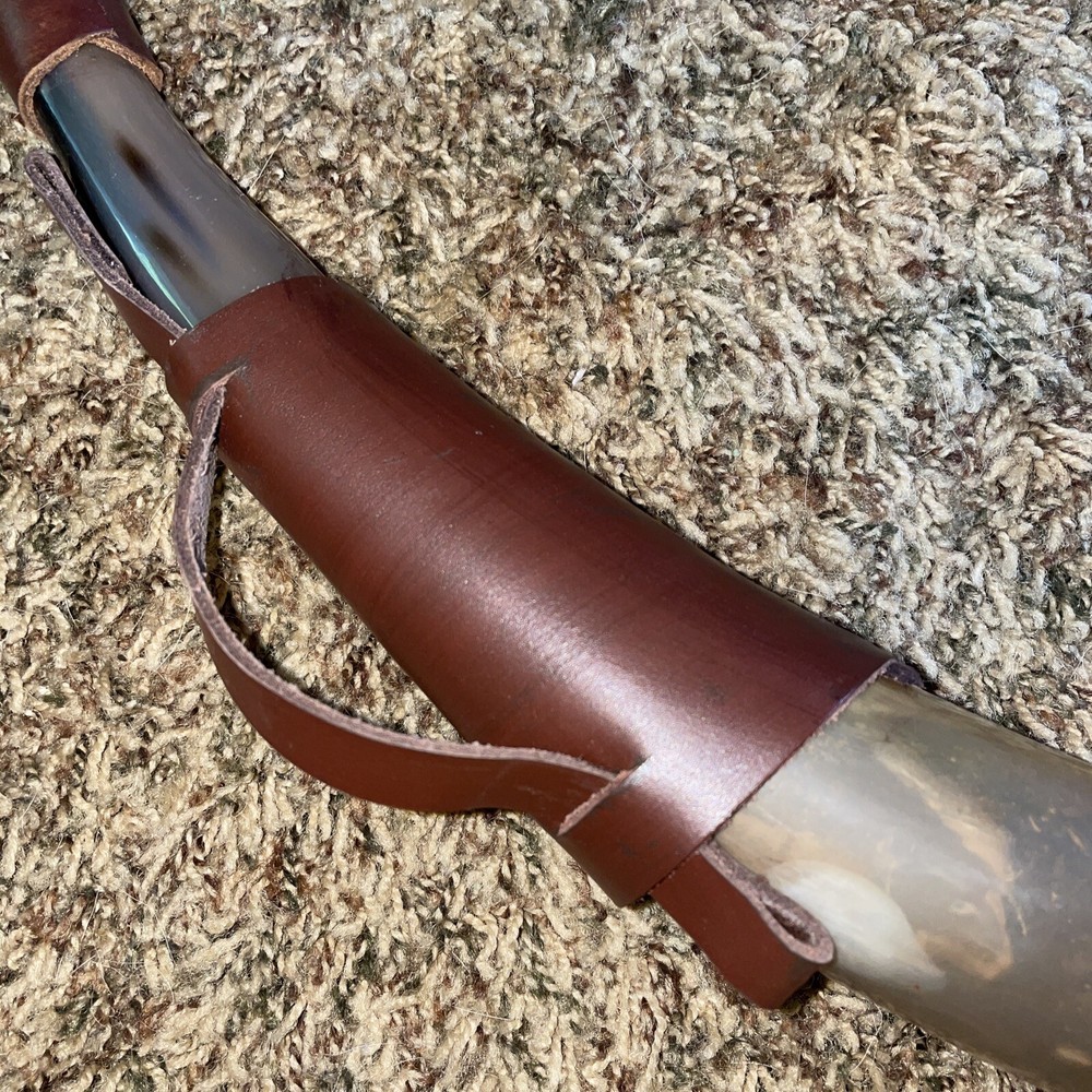 powder horn With Real Leather Without Caps Or Strap