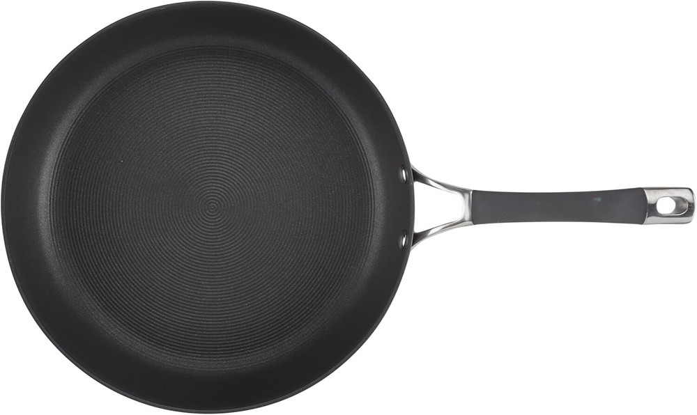 Deep Hard Anodized Non-Stick Pan with Lid - 12 inch, Gray