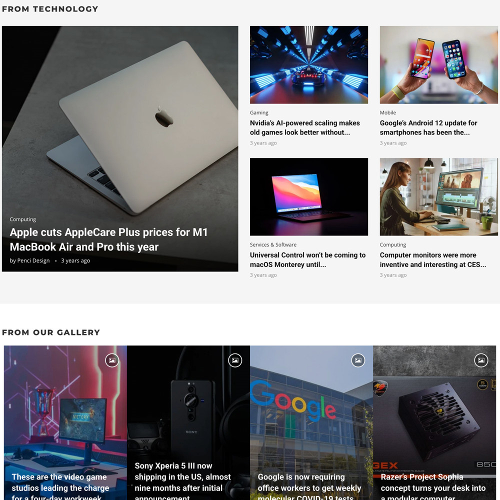 Modern Tech Website Design with Free VPS Web Hosting and Installation