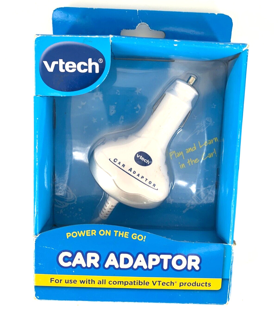 VTech Car Charging Adapter Charger, White for VTech Products