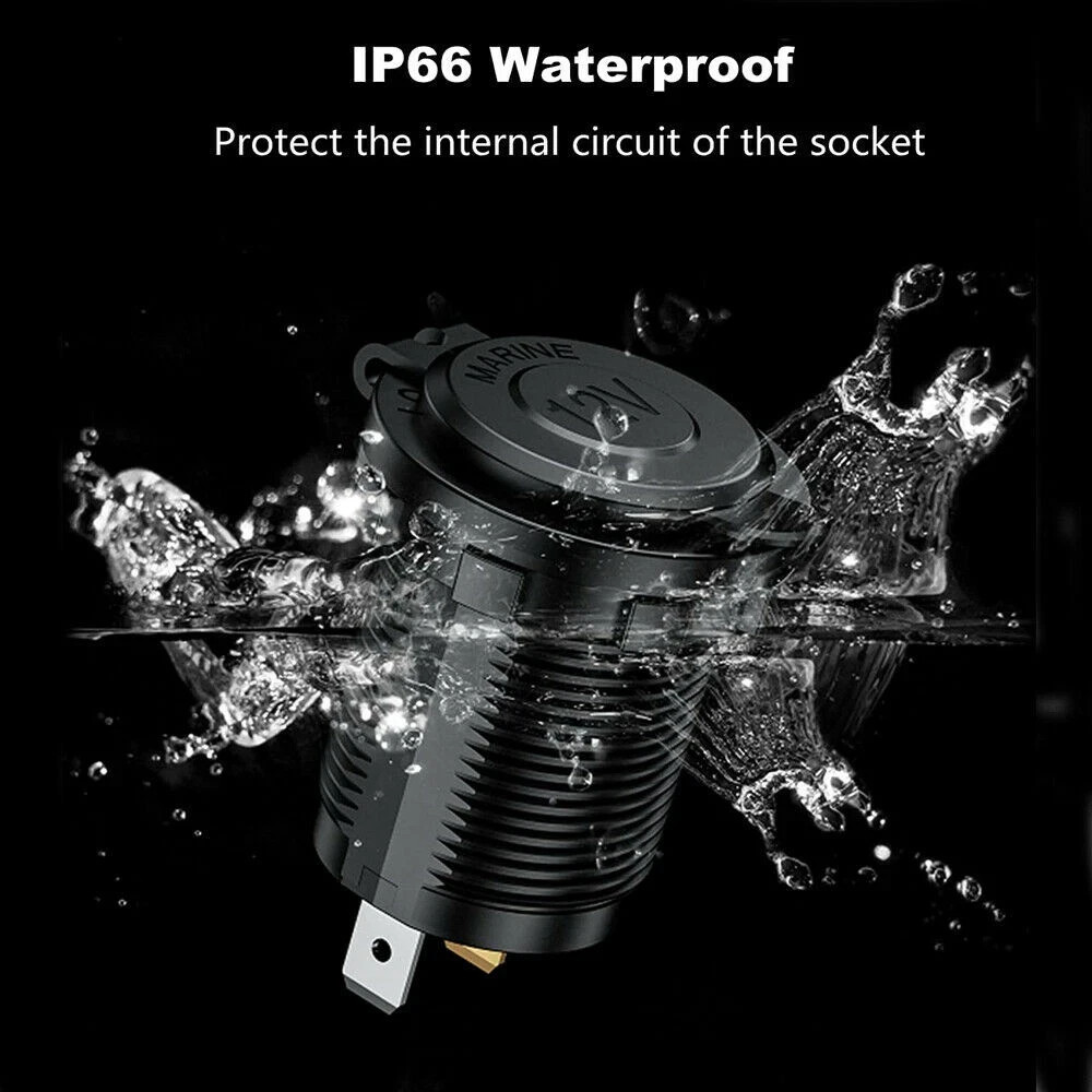 Cigarette Lighter Socket Power Outlet Socket Receptacle Car Motorcycle ATV 12v