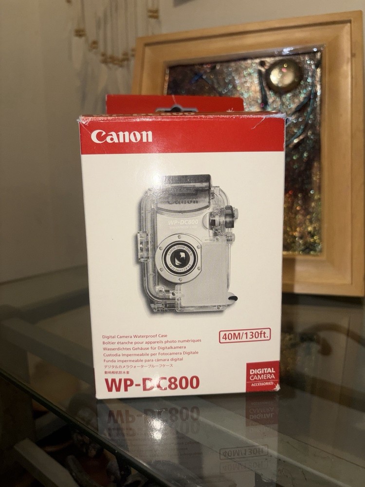 Canon WP-DC800 waterproof plastic camera case 40M 130 ft Open Box