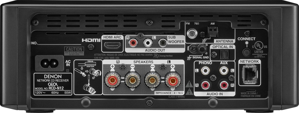 Denon RCDN12 Mini HiFi System w/ CD, Radio & HEOS