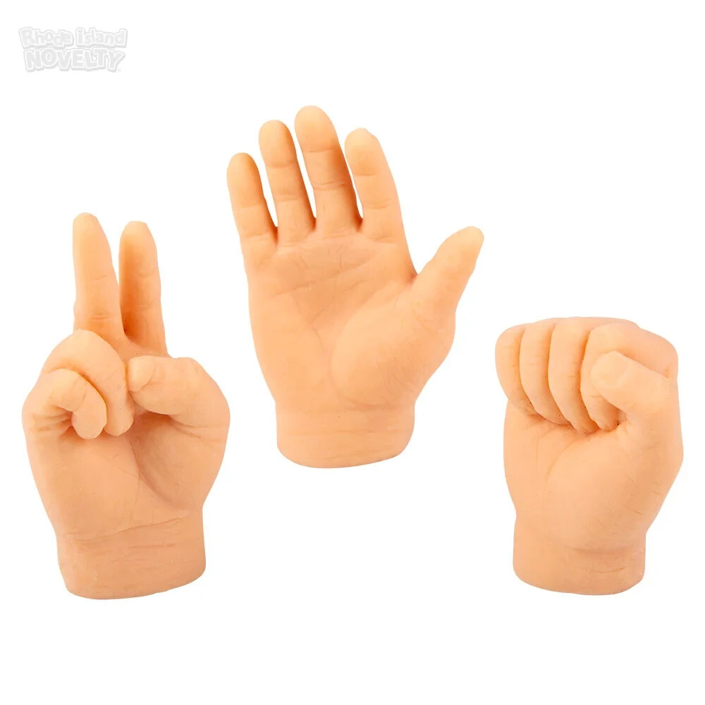 2.5'' Rock Paper Scissor Hand Finger Soft Puppet Buddle Set