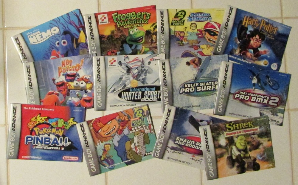 Nintendo Game Boy Basic / Advance / Color manuals & boxes gameboy booklets