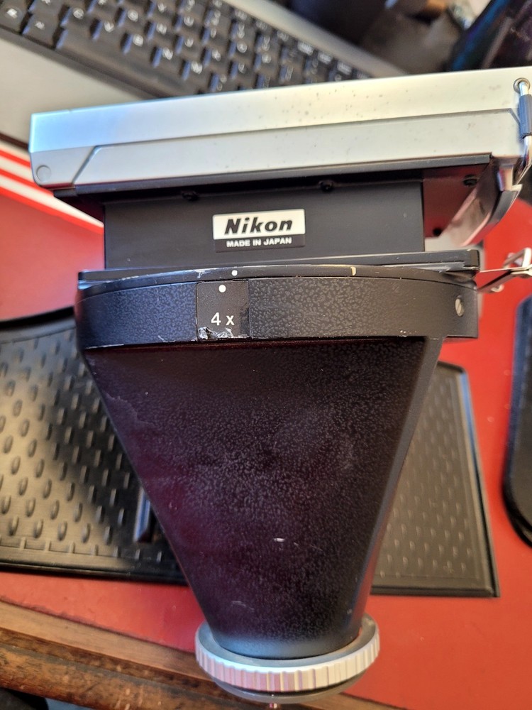 Nikon PFX 4X Microscope Shutter Format Adapter w/ Built-In Polaroid Camera (C261