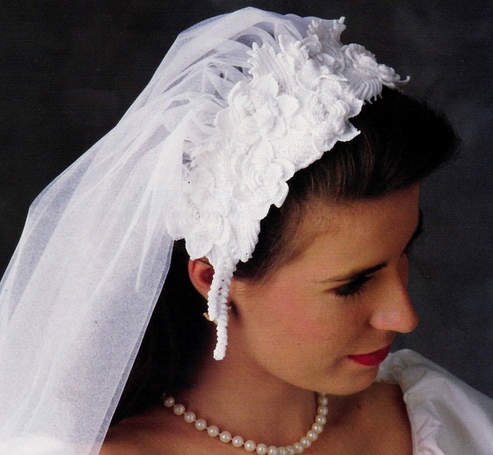 LOVELY Bride's Headdress/Crochet Pattern INSTRUCTIONS ONLY