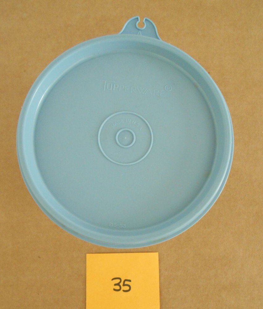 Tupperware Round Clear Storage Container #250 with Blue Lid O35