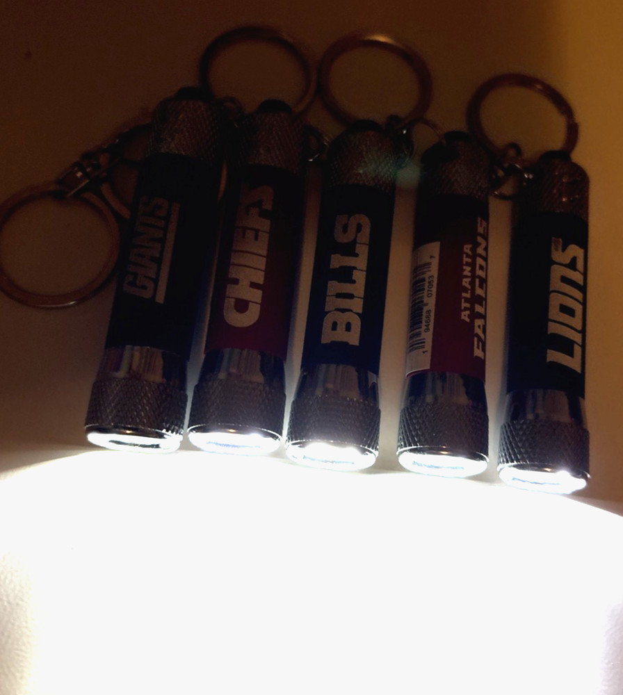NFL Teams 2.5" MINI FLASHLIGHT KEYCHAIN Select Your Team