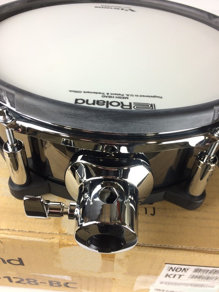 Open Box Roland PD-128 Electronic Drum V-Pad, 12", Black Chrome
