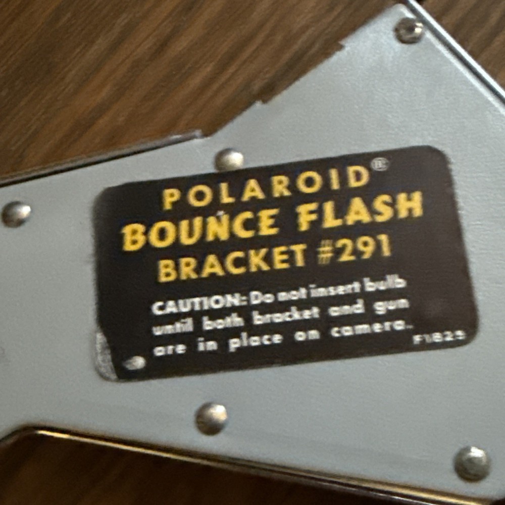Polaroid Bounce Flash Adapter Bracket #291 Camera Accessory & Instructions