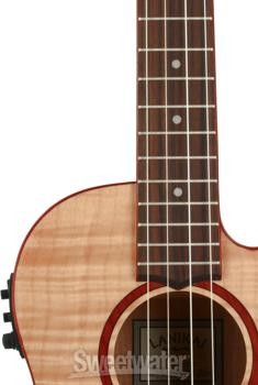Lanikai FM-CEB Flame Maple Ukulele with Cutaway & Electronics - Baritone