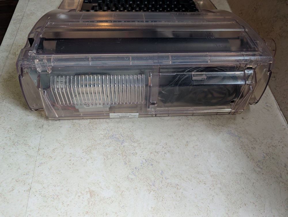 Swintec 2410 CC Clear Typewriter Model AX-150 Prison Clear Tested Working