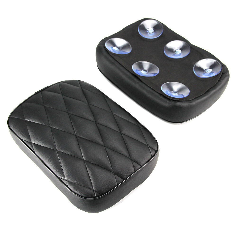6/8 Suction Cup Rectangular Pillion Passenger Pad Seat For Harley Chopper Custom