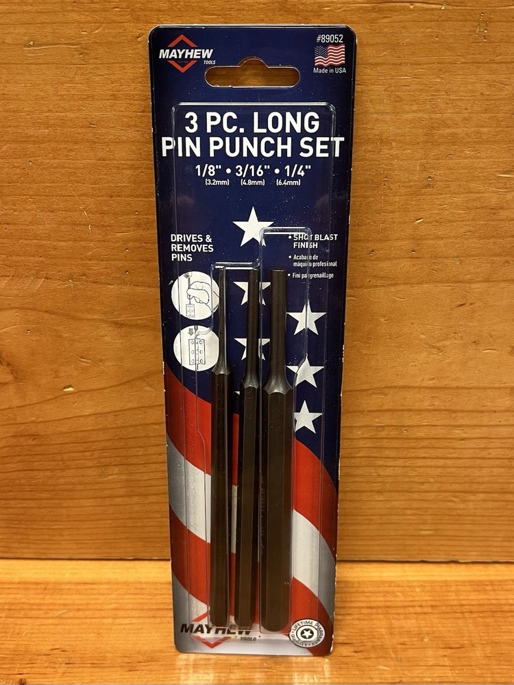 (3-Pk) Mayhew Punch Set Black 89052