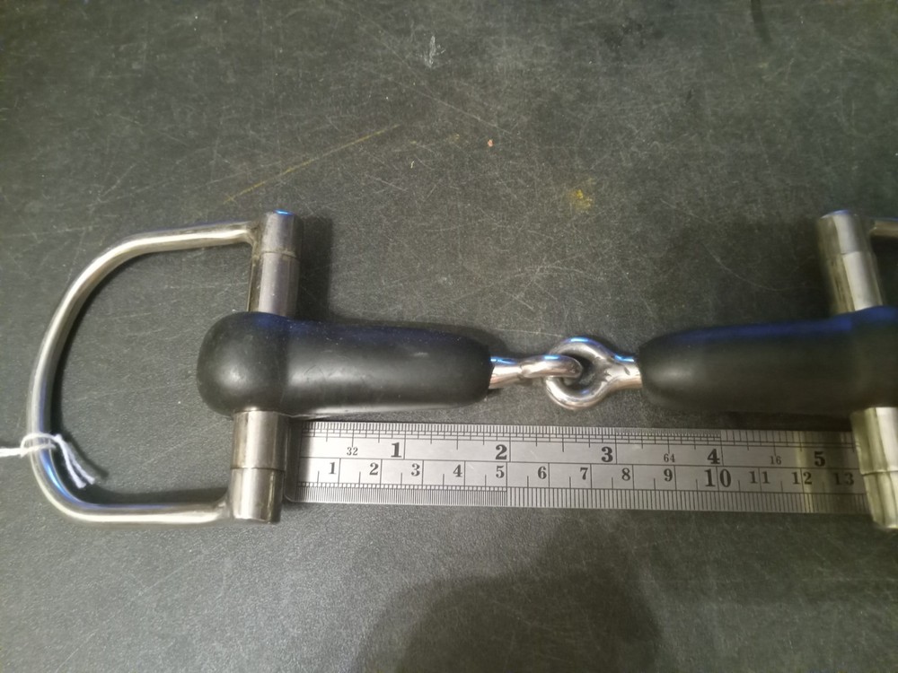 New D Ring Snaffle bit 5 in rubber mouth