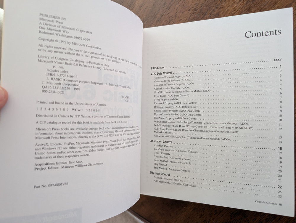 Microsoft Visual Basic 6.0 Reference Library 1998 Near FINE+